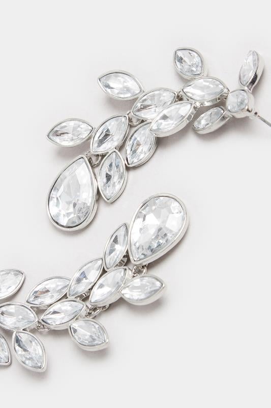 Evans Yours Silver Diamante Statement Earring