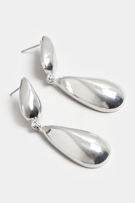 Evans Yours Silver Double Teardrop Earrings