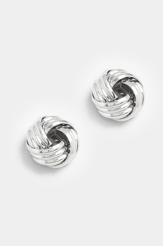 Evans Yours Silver Knot Stud Earrings