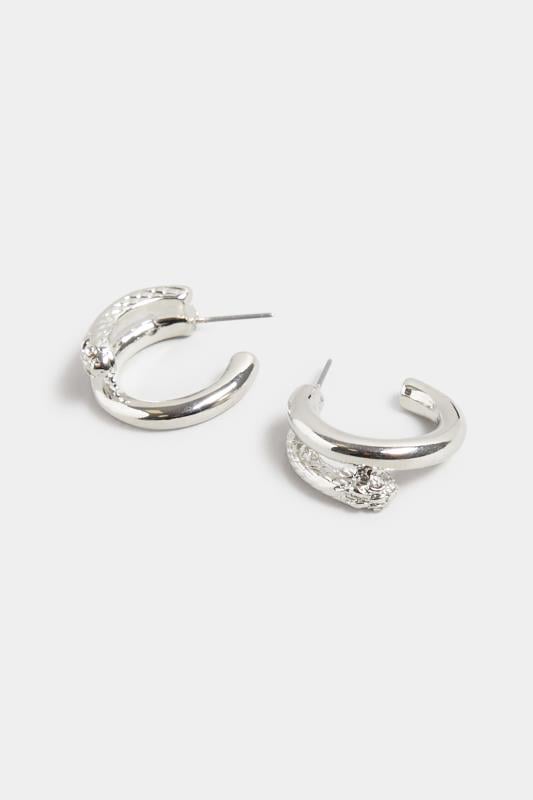 Evans Yours Silver Snake Hoop Earrings