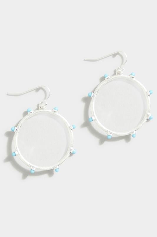 Evans Yours Silver Studded Hoop Earrings