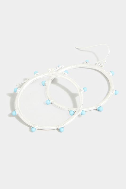 Evans Yours Silver Studded Hoop Earrings
