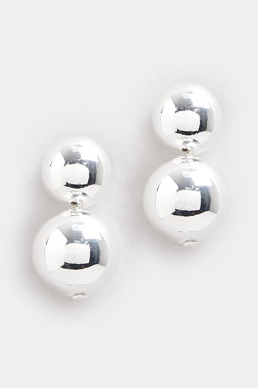 Evans Yours Silver Tone Ball Drop Stud Earrings