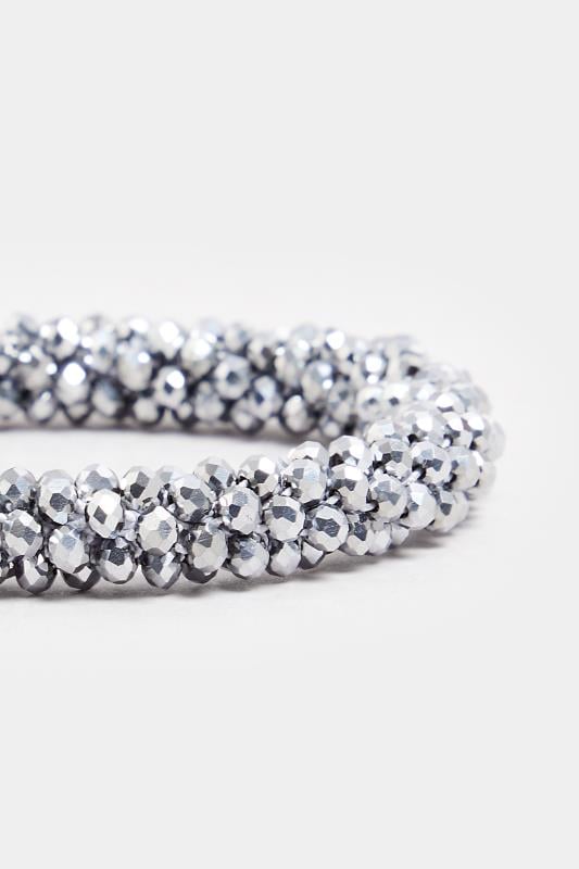 Evans Yours Silver Tone Beaded Bracelet