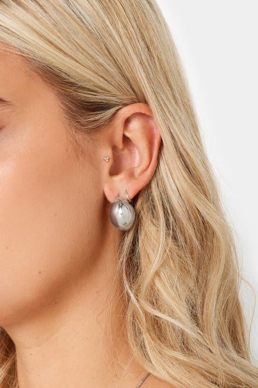 evans Yours Silver Tone Chunky Drop Earrings