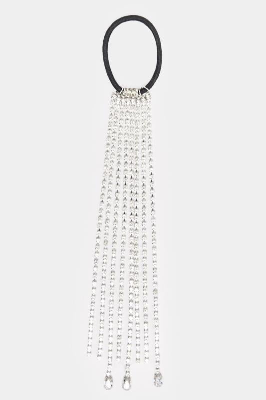 Evans Yours Silver Tone Diamante Drop Hairband