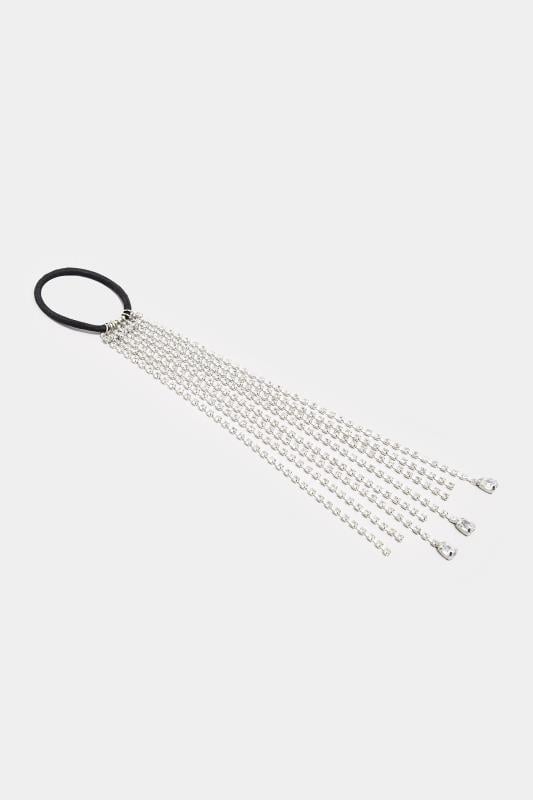 Evans Yours Silver Tone Diamante Drop Hairband