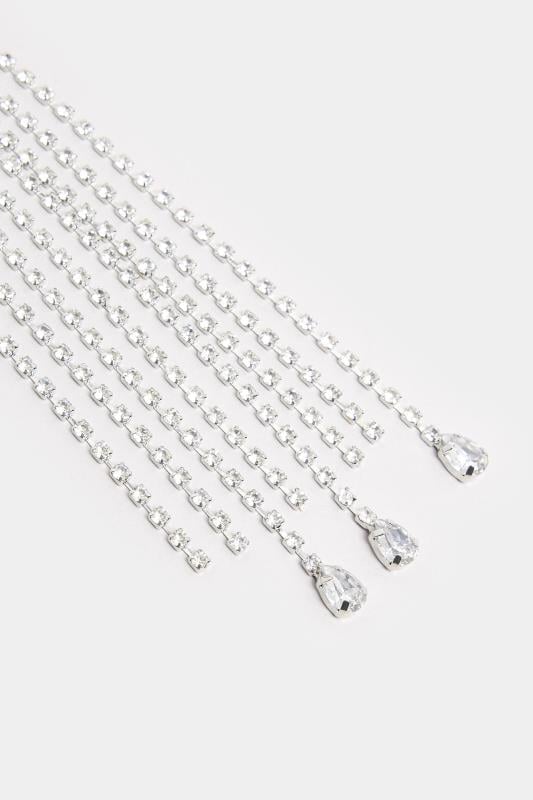 Evans Yours Silver Tone Diamante Drop Hairband
