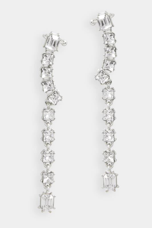 Evans Yours Silver Tone Diamante Ear Cuff Earrings