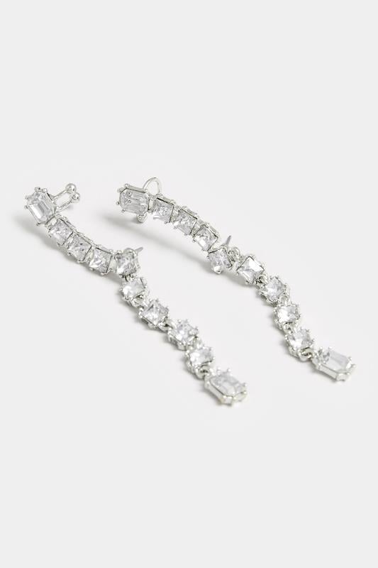 Evans Yours Silver Tone Diamante Ear Cuff Earrings
