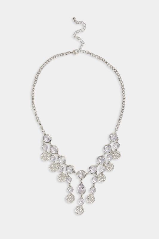 Evans Yours Silver Tone Disc Drop Necklace