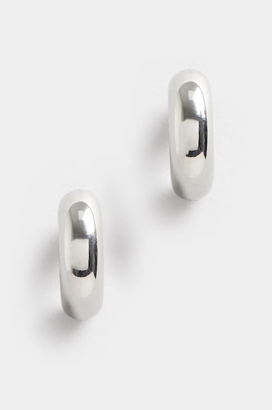 Evans Yours Silver Tone Hoop Earrings