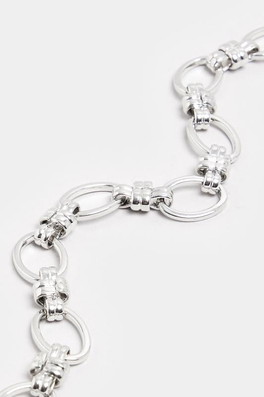 Evans Yours Silver Tone Oval Chain Bracelet