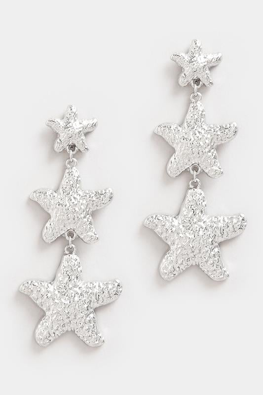 Evans Yours Silver Tone Starfish Drop Earrings