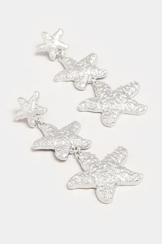 Evans Yours Silver Tone Starfish Drop Earrings
