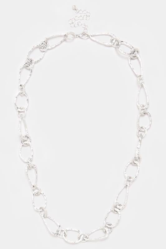Evans Yours Silver Tone Statement Chain Necklace