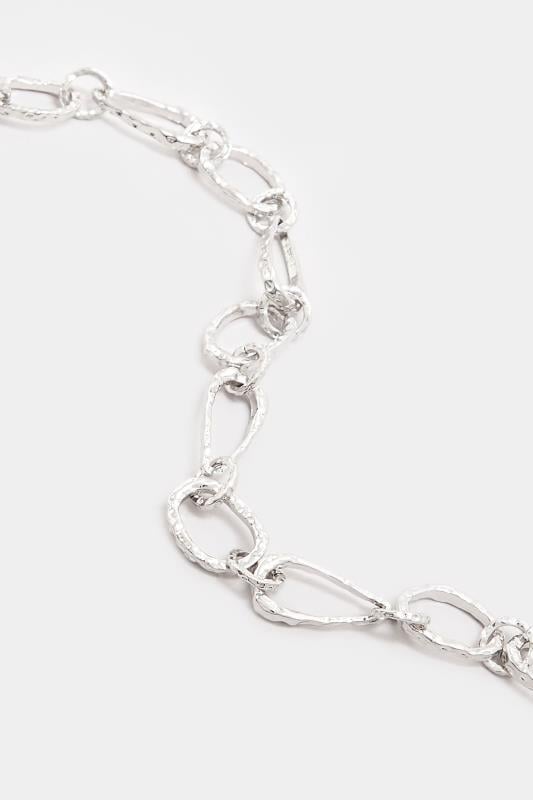 Evans Yours Silver Tone Statement Chain Necklace