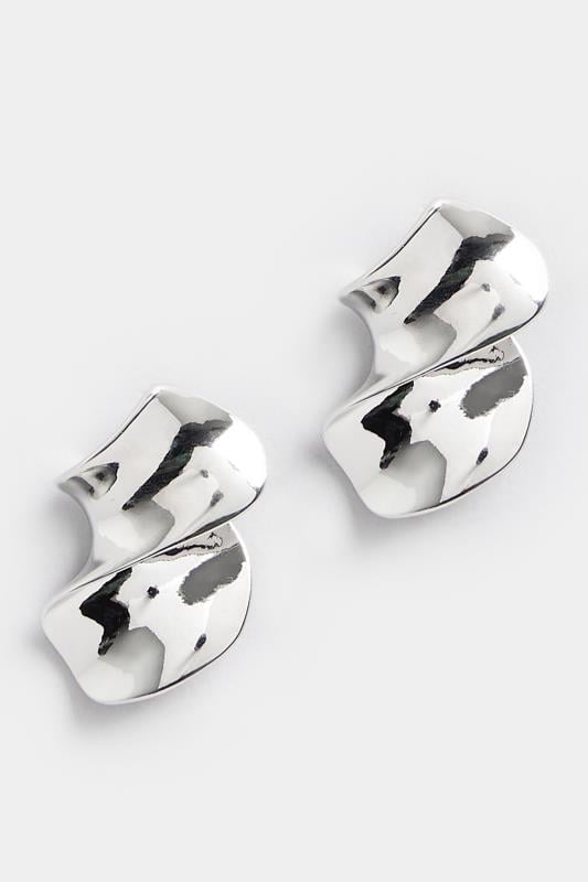 Evans Yours Silver Tone Statement Twist Earrings