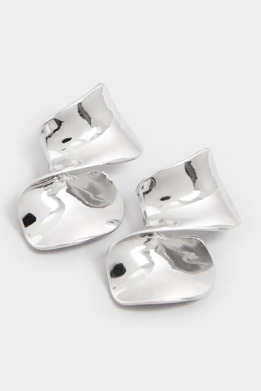 Evans Yours Silver Tone Statement Twist Earrings