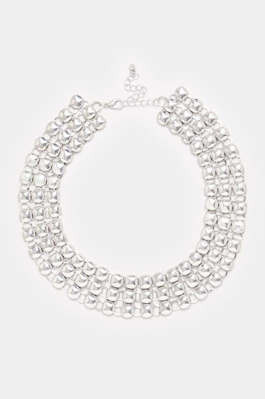 Evans Yours Silver Tone Stud Detail Choker