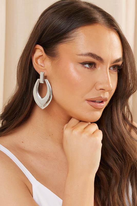 evans Yours Silver Tone Teardrop Earrings