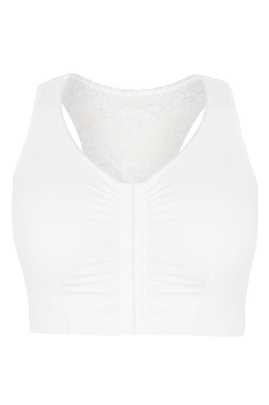 Evans YOURS White Non-Wired Front Fastening Bra