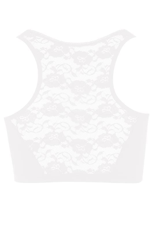Evans YOURS White Non-Wired Front Fastening Bra