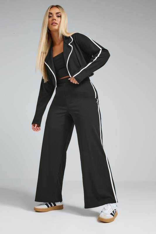 Evans LIMITED COLLECTION Curve Black Contrast Trim Blazer