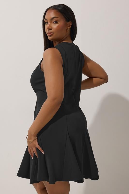 Evans LIMITED COLLECTION Curve Black Tie Front Pleated Smock Dress