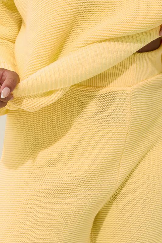 Evans LIMITED COLLECTION Curve Butter Yellow Knitted Shorts