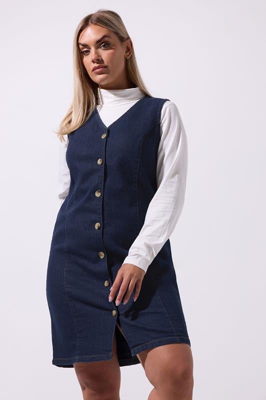 Evans LIMITED COLLECTION Curve Indigo Blue Denim Mini Dress