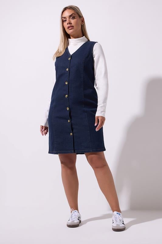 evans LIMITED COLLECTION Curve Indigo Blue Denim Mini Dress