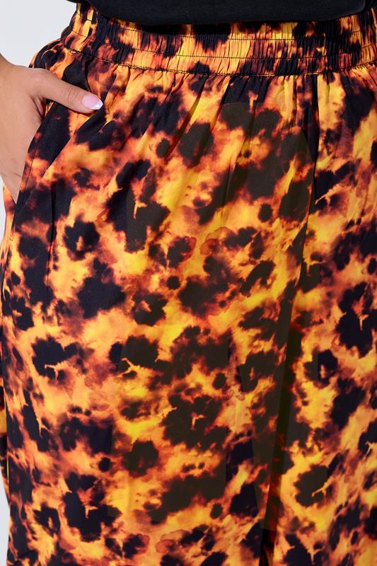 Evans LIMITED COLLECTION Curve Orange Tortoise Shell Wide Leg Trousers