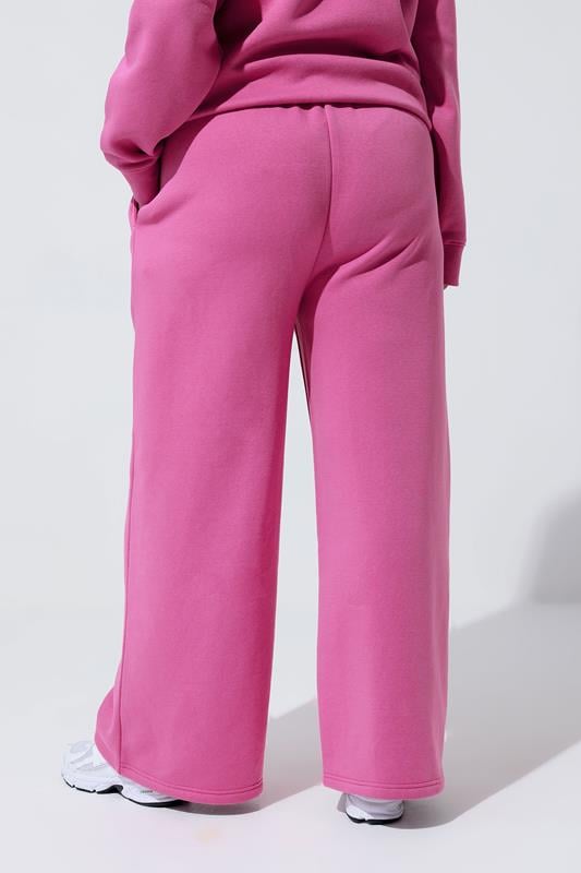 Evans LIMITED COLLECTION Curve Pink 'Après 98' Wide Leg Joggers