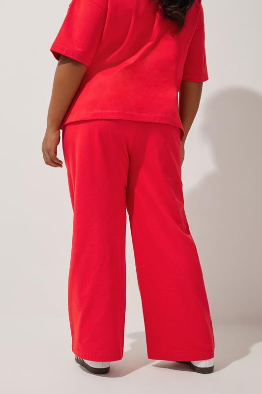 Evans LIMITED COLLECTION Curve Red Wide Leg Joggers