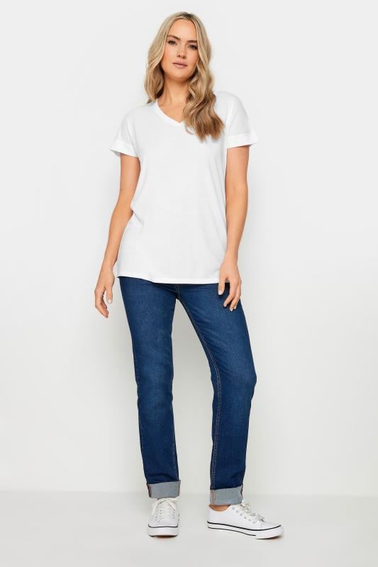Evans LTS 2 PACK Tall Navy Blue & White Short Sleeve T-Shirts