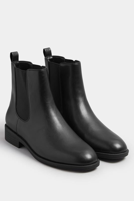 Evans LTS Black Chelsea Ankle Boots In Standard Fit