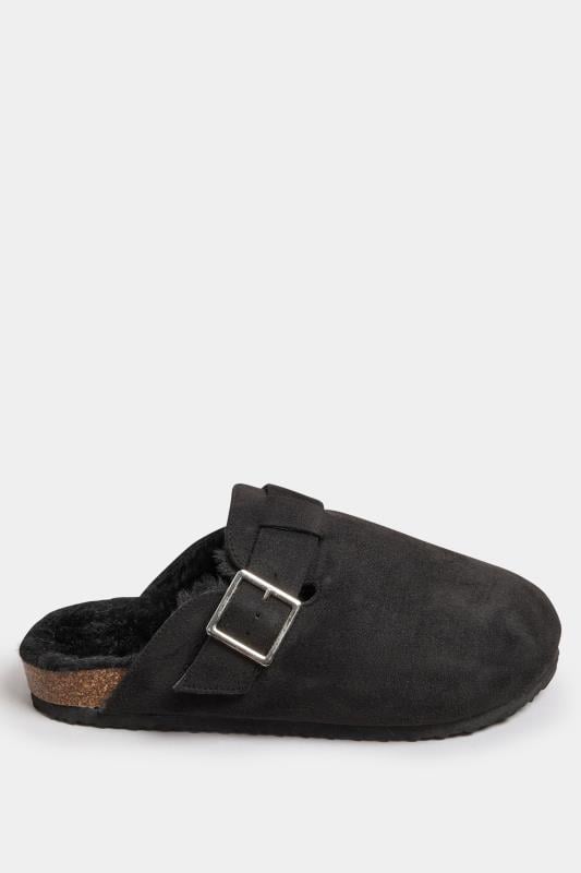 Evans LTS Black Faux Fur Lined Clogs In Standard Fit