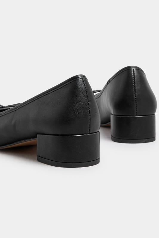 Evans LTS Black Heeled Ballet Pumps In Standard Fit
