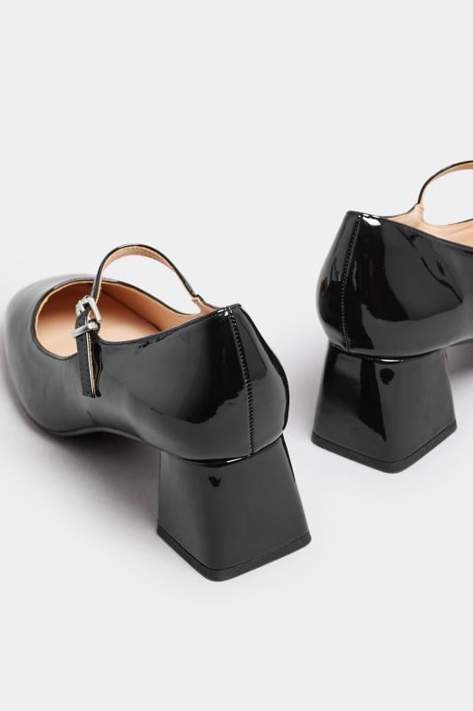 Evans LTS Black Patent Mary Jane Heels In Standard Fit