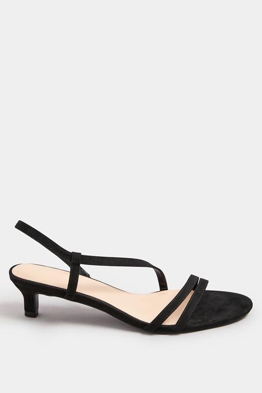 Evans LTS Black Slingback Kitten Heel In Standard Fit