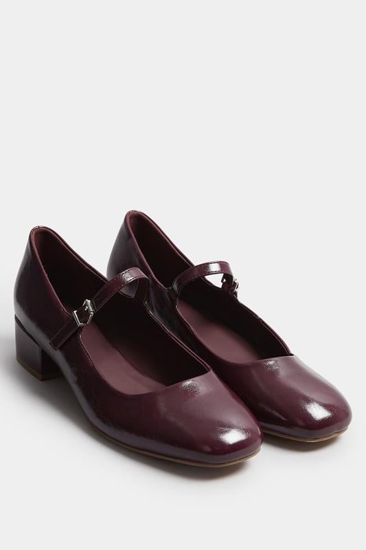 Evans LTS Burgundy Red Mary Jane Heels In Standard Fit
