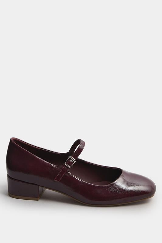 Evans LTS Burgundy Red Mary Jane Heels In Standard Fit