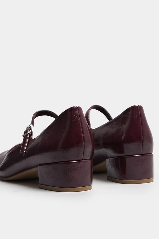 Evans LTS Burgundy Red Mary Jane Heels In Standard Fit