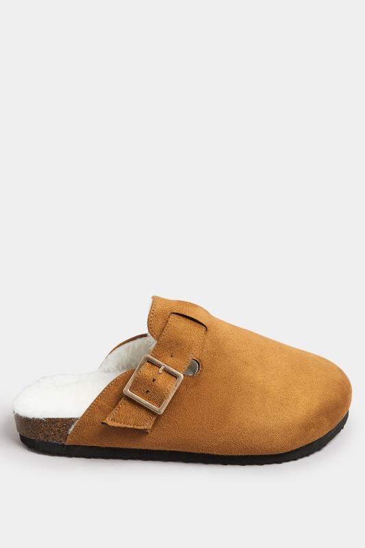 Evans LTS Chestnut Brown Faux Fur Lined Clogs In Standard Fit