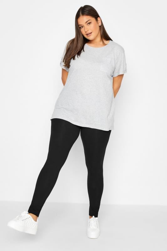 Evans LTS MADE FOR GOOD Tall 2 PACK Black Stretch Cotton Leggings