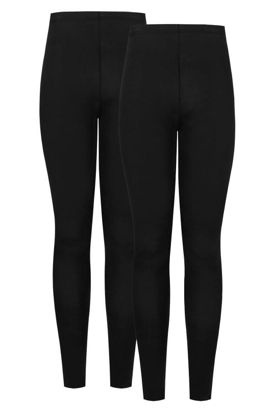 Evans LTS MADE FOR GOOD Tall 2 PACK Black Stretch Cotton Leggings