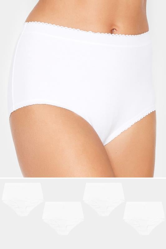 evans LTS MADE FOR GOOD Tall 4 Pack White Cotton Full Briefs