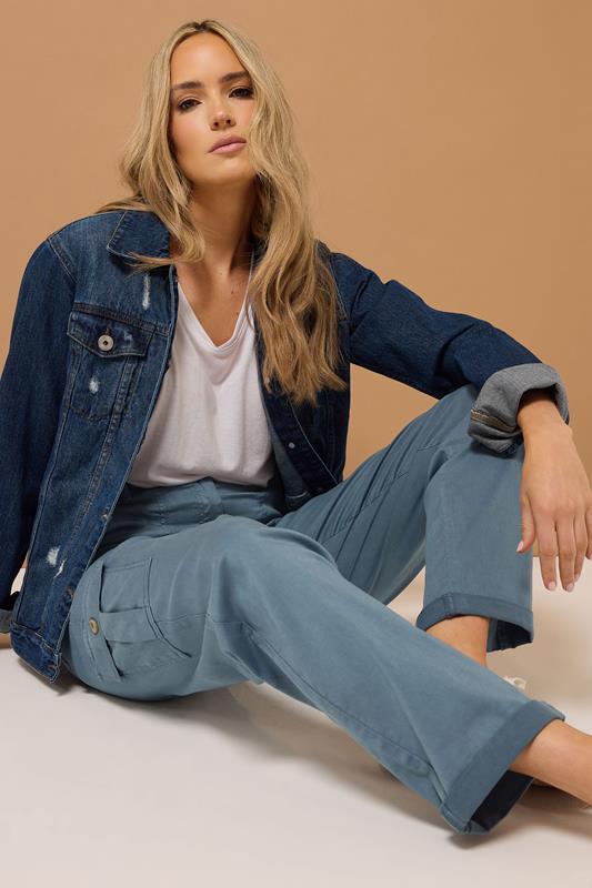 Evans LTS MADE FOR GOOD Tall Blue Cargo Chino Jeans