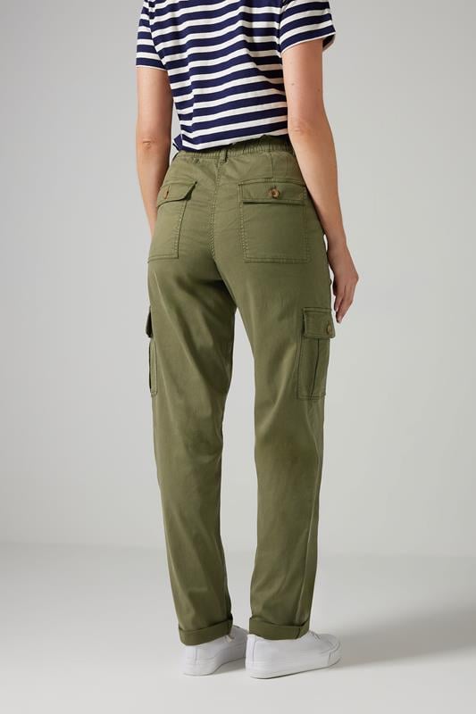 Evans LTS MADE FOR GOOD Tall Khaki Green Cargo Chino Jeans